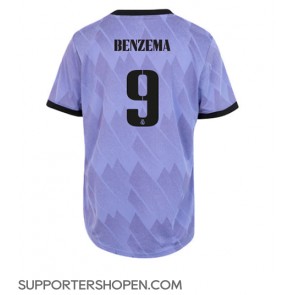 Real Madrid Karim Benzema #9 Borta Matchtröja Dam 2022-23 Kortärmad